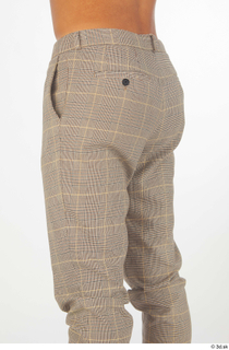 Nathaniel buttock casual checkered skinny trousers dressed thigh 0002.jpg